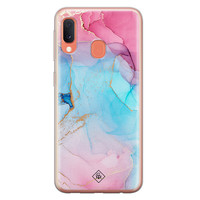 Casimoda Samsung Galaxy A20e siliconen hoesje - Marble colorbomb