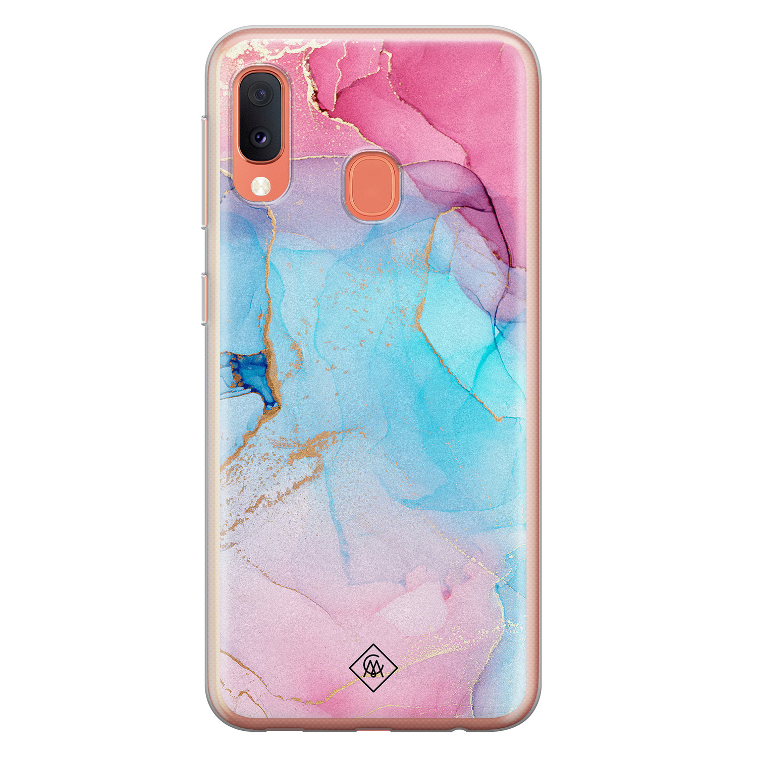 Samsung Galaxy A20e siliconen hoesje Marble colorbomb