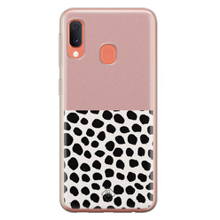 Casimoda Samsung Galaxy A20e siliconen hoesje - Pink dots