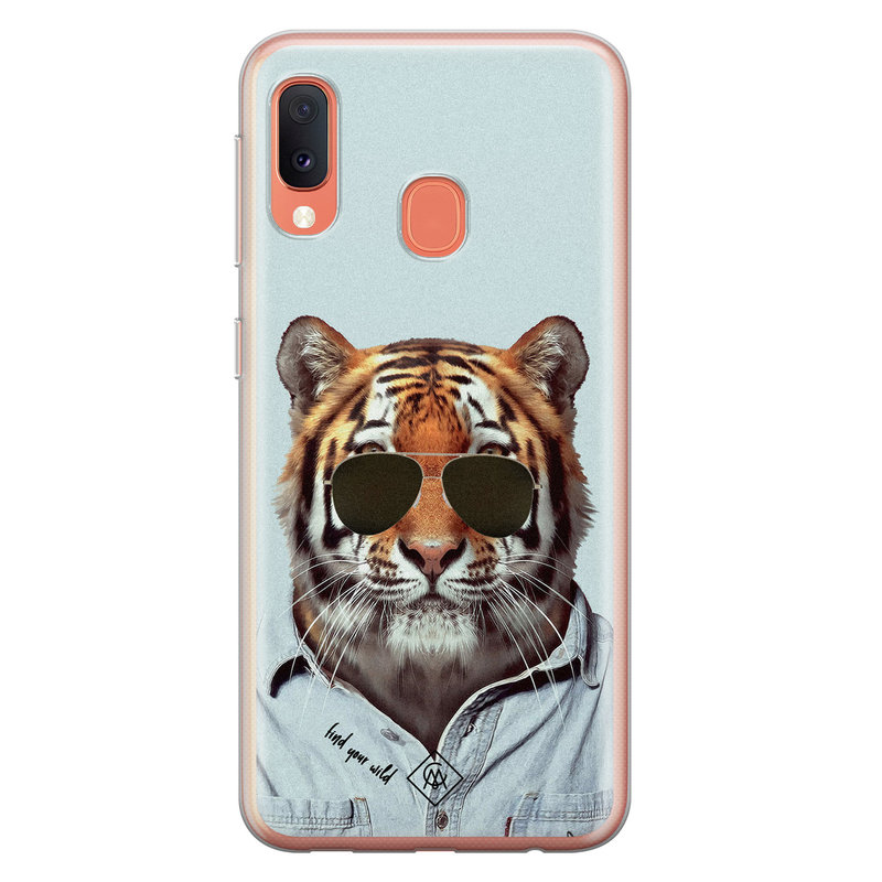 Casimoda Samsung Galaxy A20e siliconen hoesje - Tijger wild