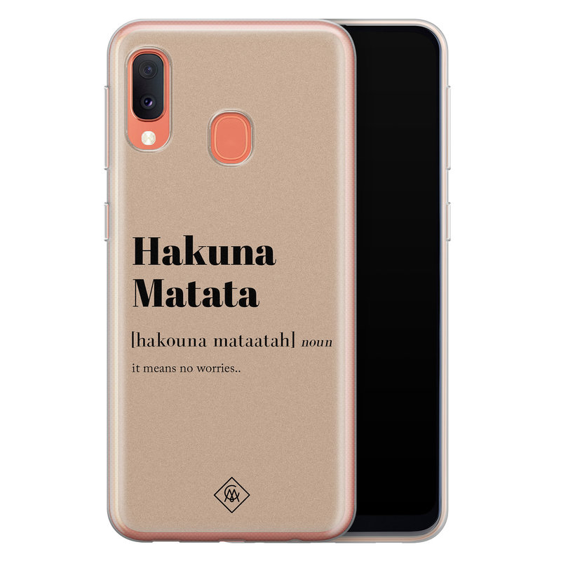 Casimoda Samsung Galaxy A20e siliconen hoesje - Hakuna matata