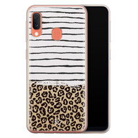 Casimoda Samsung Galaxy A20e siliconen telefoonhoesje - Leopard lines