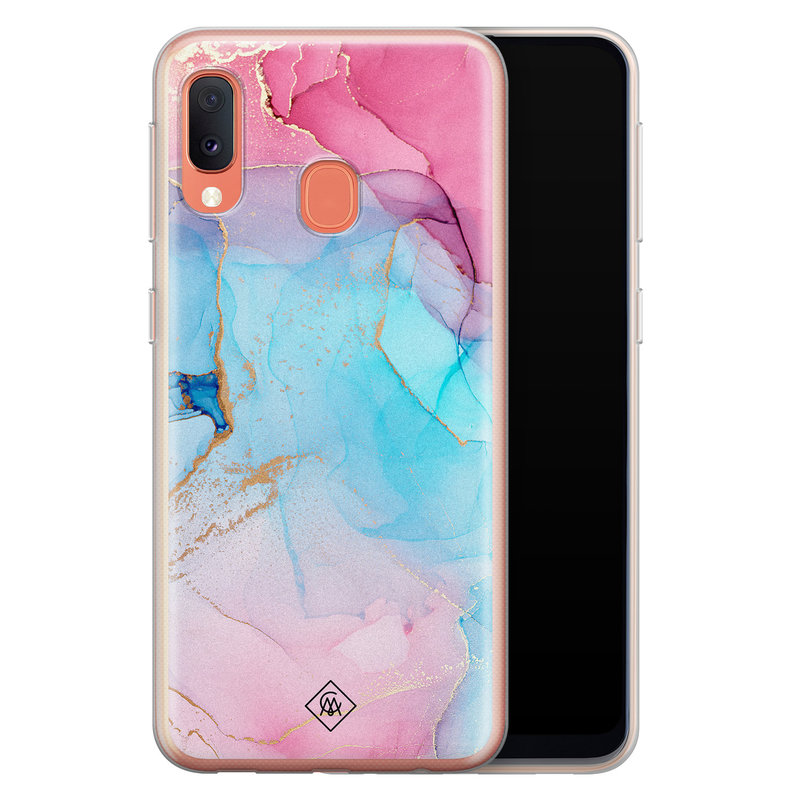 Casimoda Samsung Galaxy A20e siliconen hoesje - Marble colorbomb