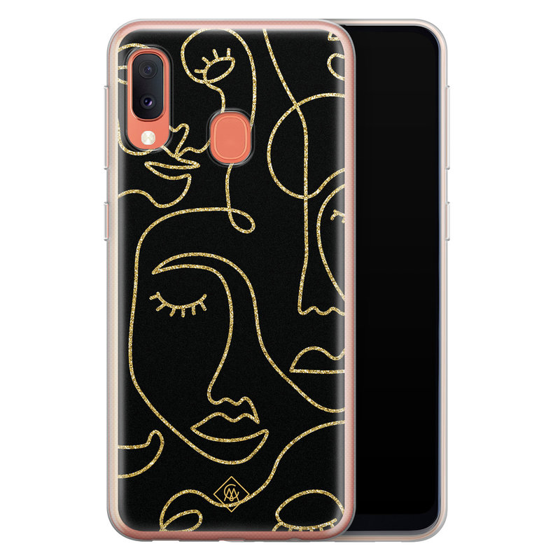 Casimoda Samsung Galaxy A20e siliconen hoesje - Abstract faces