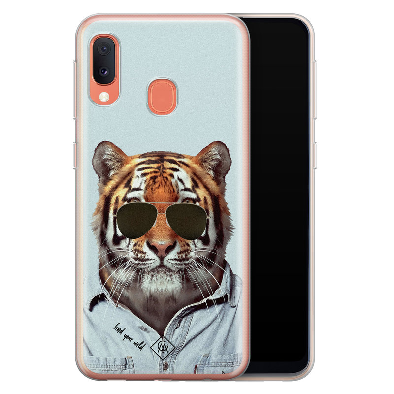 Casimoda Samsung Galaxy A20e siliconen hoesje - Tijger wild