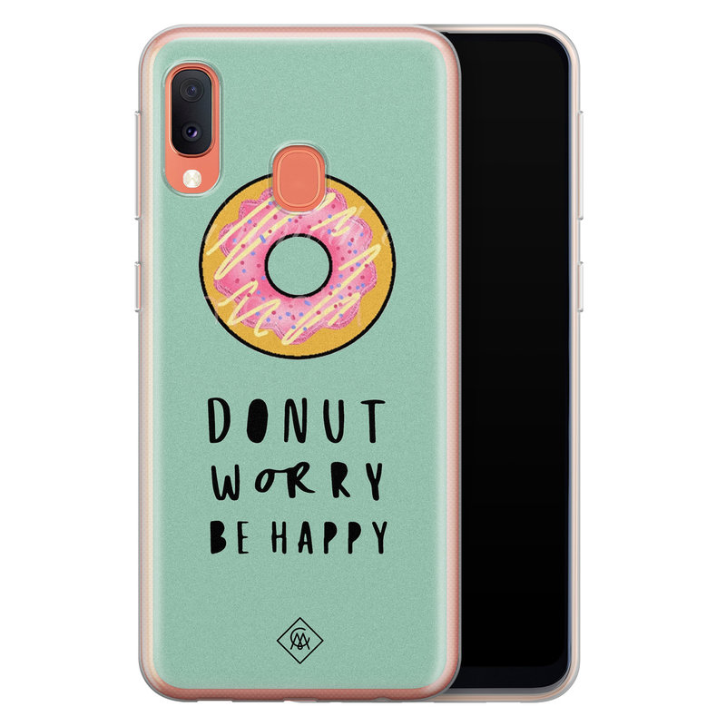 Casimoda Samsung Galaxy A20e siliconen hoesje - Donut worry