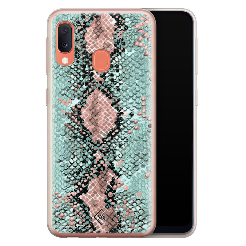 Casimoda Samsung Galaxy A20e siliconen hoesje - Snake pastel