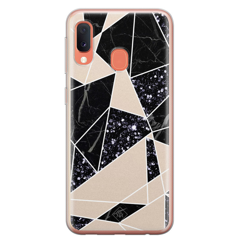 Casimoda Samsung Galaxy A20e siliconen telefoonhoesje - Abstract painted