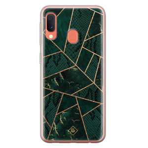 Casimoda Samsung Galaxy A20e siliconen hoesje - Abstract groen