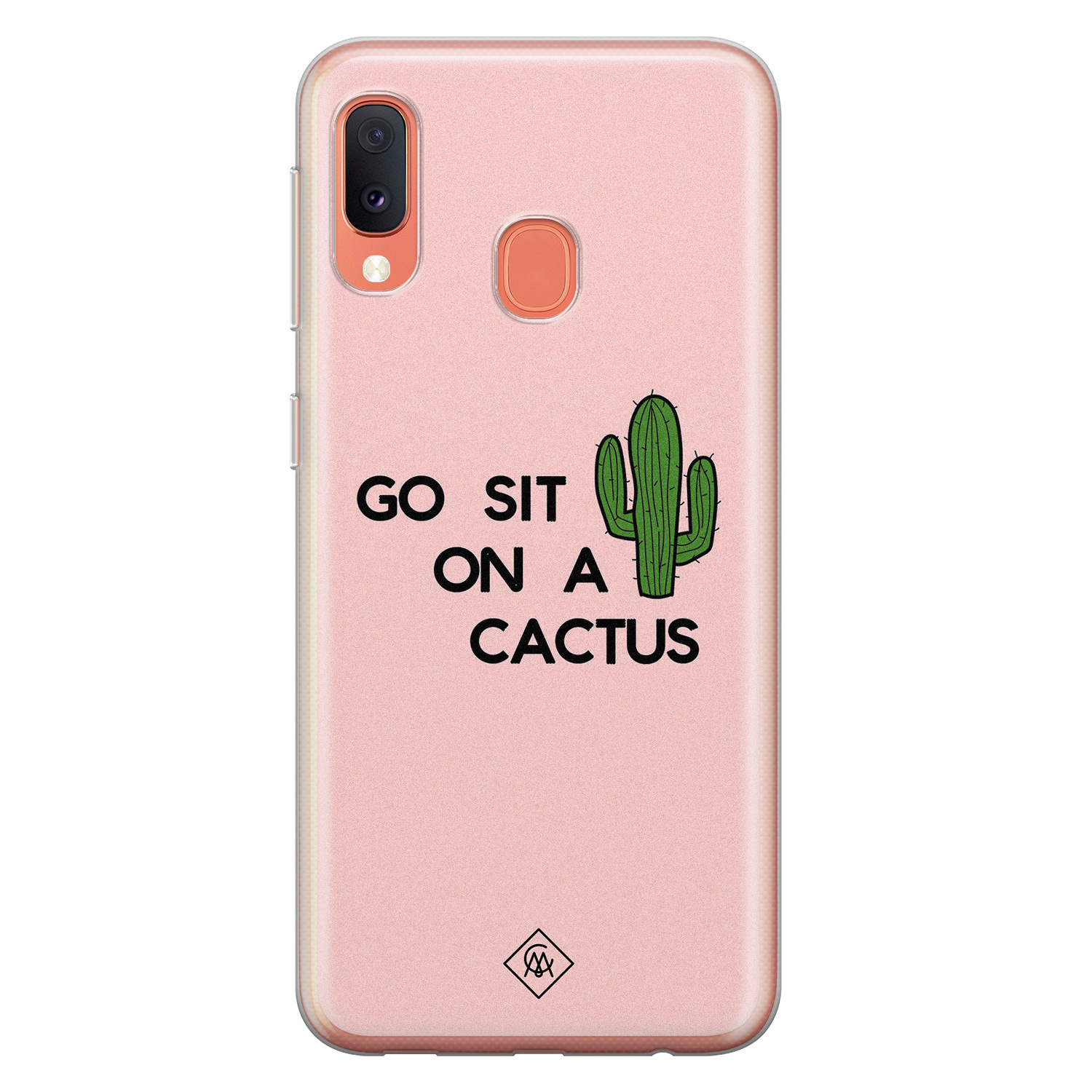 Samsung Galaxy A20e siliconen hoesje Go sit on a cactus