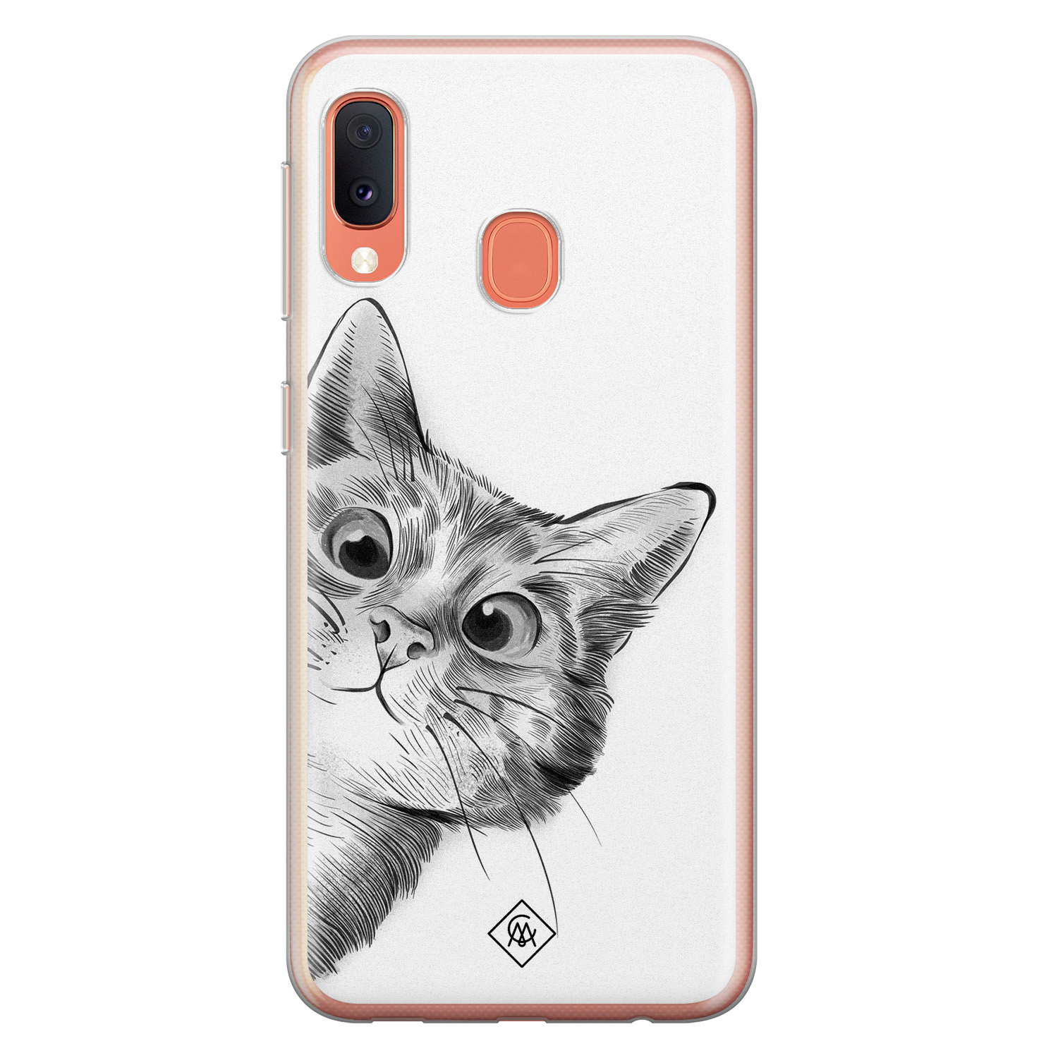 Samsung Galaxy A20e siliconen hoesje Peekaboo