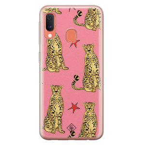 Casimoda Samsung Galaxy A20e siliconen hoesje - The pink leopard