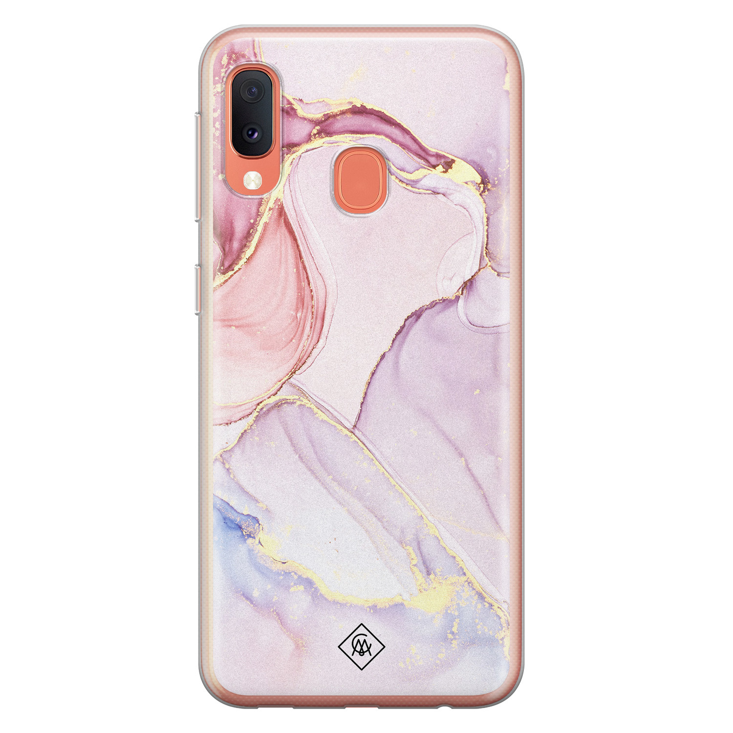 Samsung Galaxy A20e siliconen hoesje Purple sky