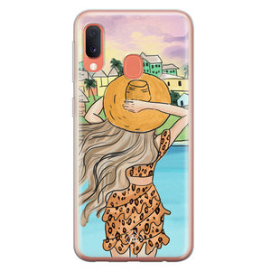 Casimoda Samsung Galaxy A20e siliconen hoesje - Sunset girl