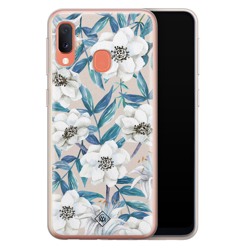 Casimoda Samsung Galaxy A20e siliconen telefoonhoesje - Touch of flowers