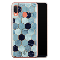 Casimoda Samsung Galaxy A20e siliconen hoesje - Blue cubes