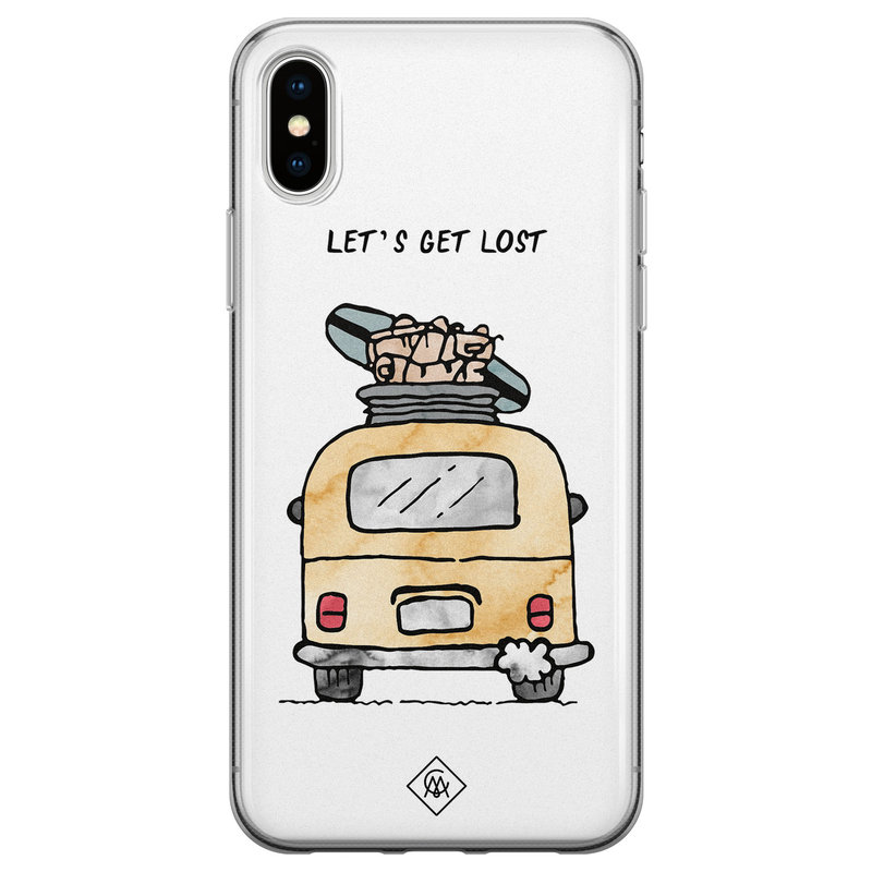 Casimoda iPhone X/XS siliconen hoesje - Let's get lost