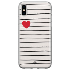 Casimoda iPhone X/XS siliconen hoesje - Heart queen