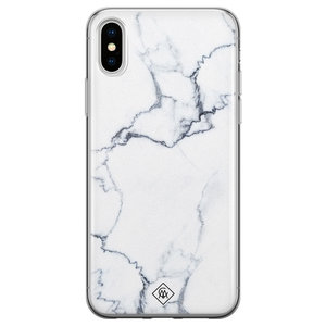 Casimoda iPhone X/XS siliconen hoesje - Marmer grijs