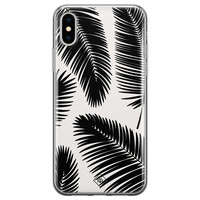 Casimoda iPhone X/XS siliconen telefoonhoesje - Palm leaves silhouette