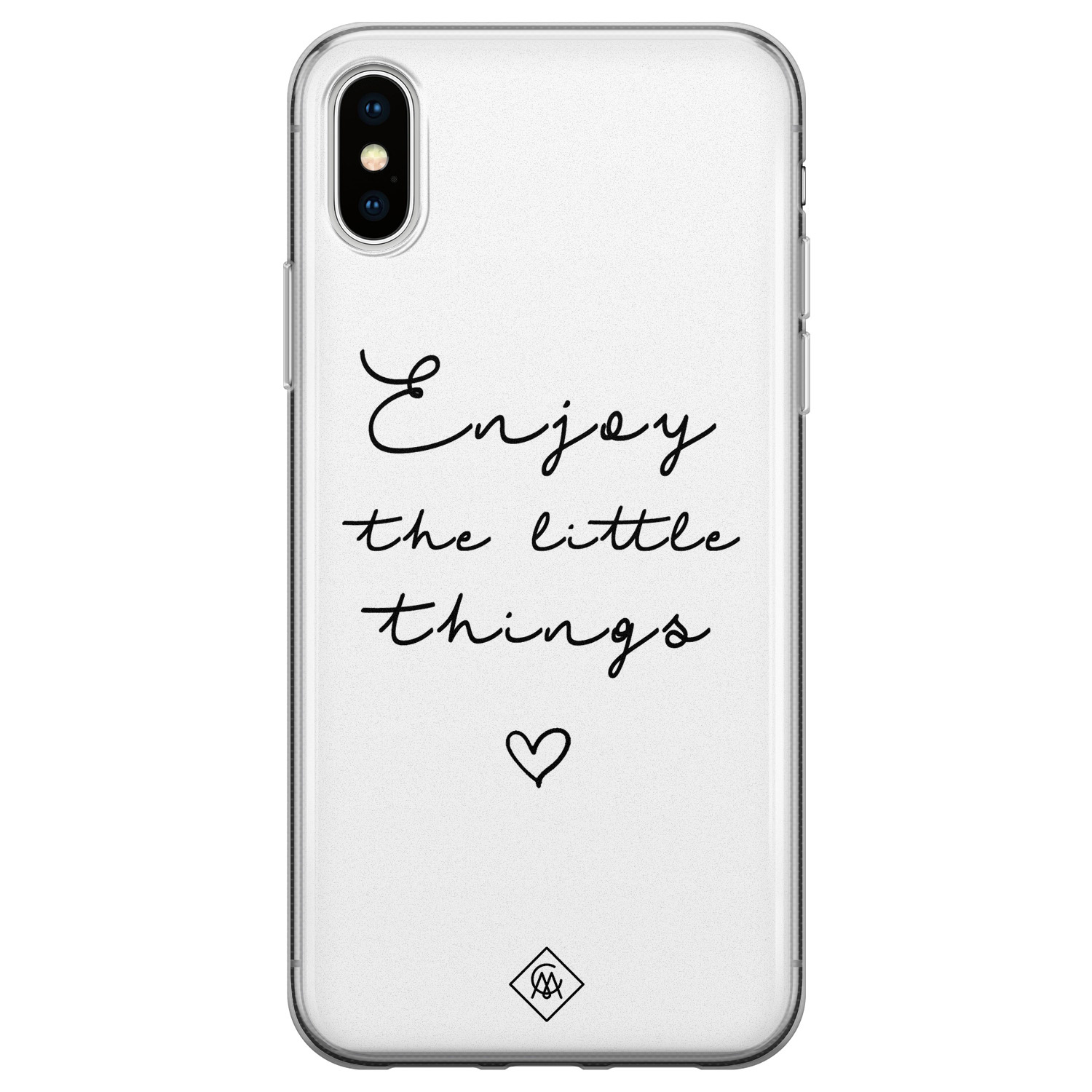 iPhone X/XS siliconen hoesje - Enjoy life