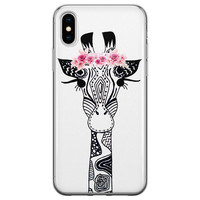 Casimoda iPhone X/XS siliconen telefoonhoesje - Giraffe