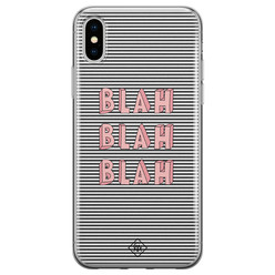 Casimoda iPhone X/XS siliconen hoesje - Blah blah blah