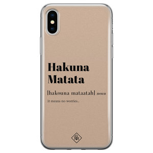 Casimoda iPhone X/XS siliconen hoesje - Hakuna matata
