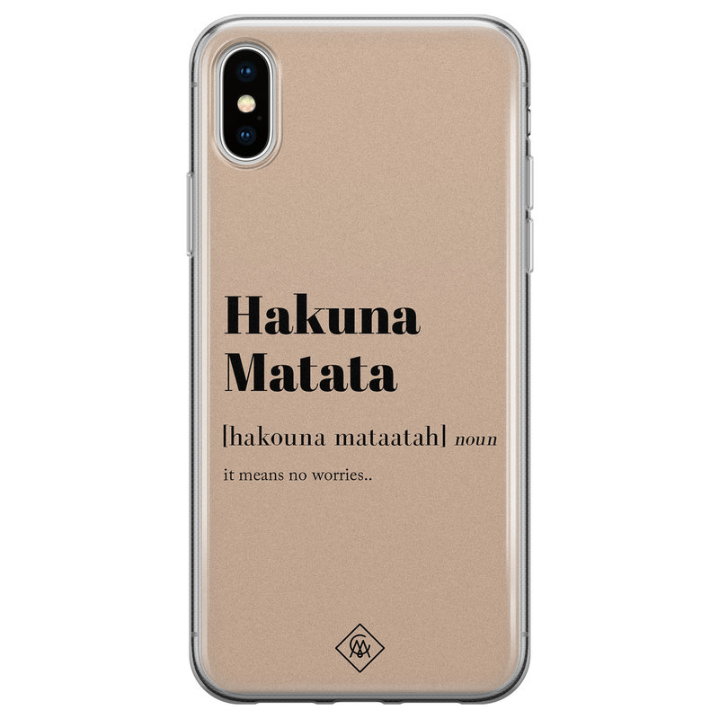 Casimoda iPhone X/XS siliconen hoesje - Hakuna matata