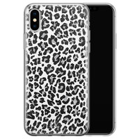 Casimoda iPhone X/XS siliconen telefoonhoesje - Luipaard grijs