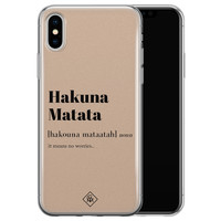Casimoda iPhone X/XS siliconen hoesje - Hakuna matata