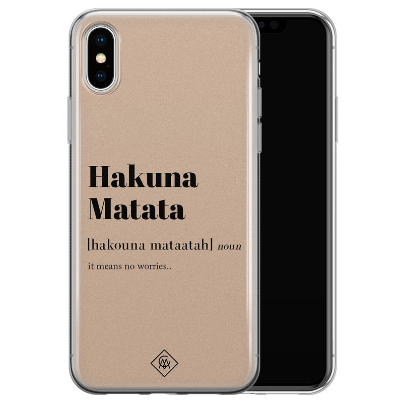 Casimoda iPhone X/XS siliconen hoesje - Hakuna matata