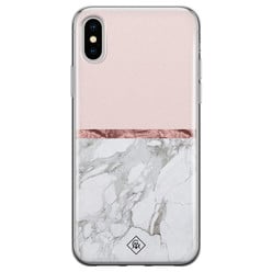Casimoda iPhone X/XS siliconen hoesje - Rose all day