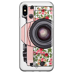 Casimoda iPhone X/XS siliconen hoesje - Hippie camera