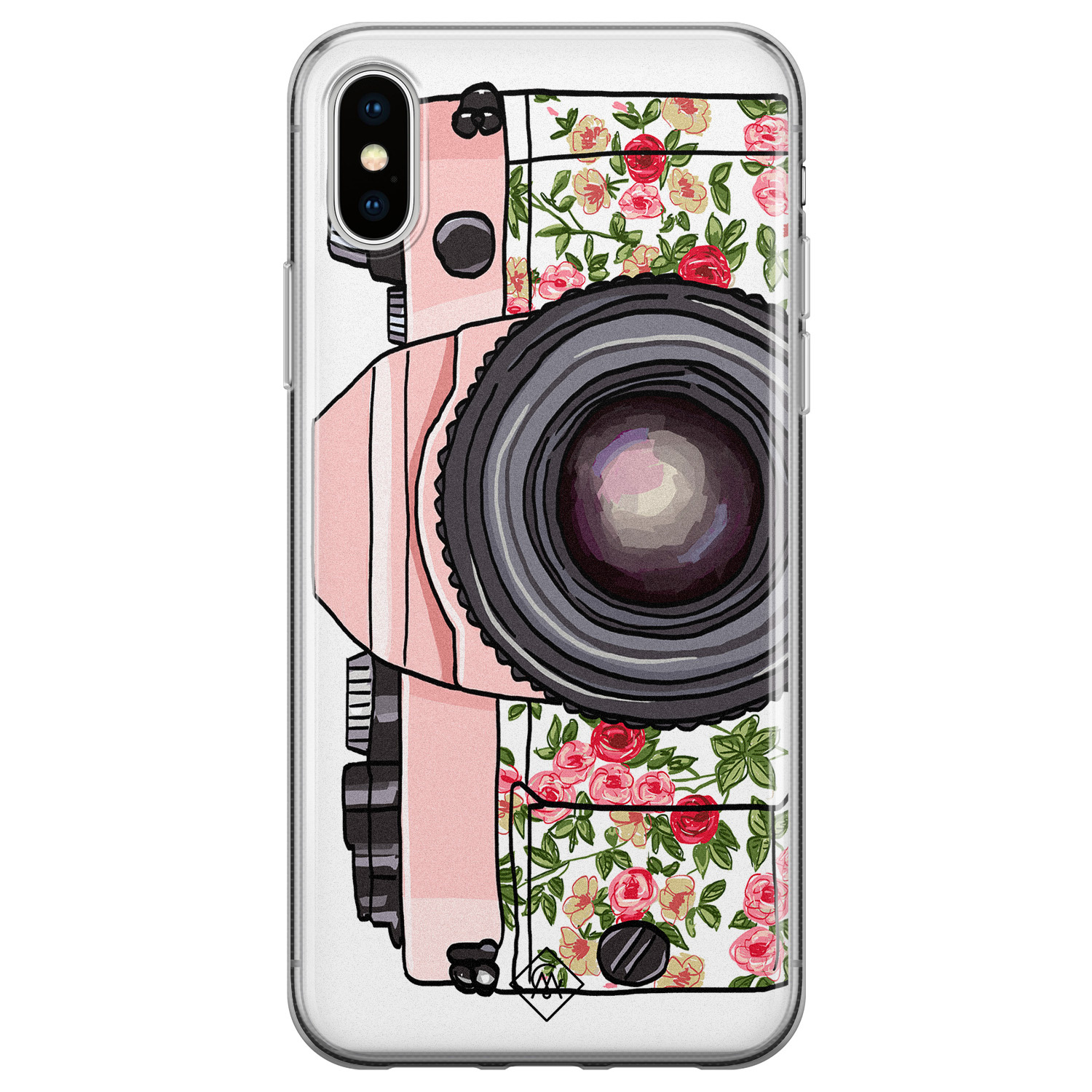 iPhone X/XS siliconen telefoonhoesje - Hippie camera