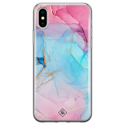 Casimoda iPhone X/XS siliconen hoesje - Marble colorbomb