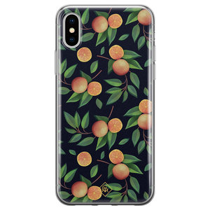 Casimoda iPhone X/XS siliconen hoesje - Orange lemonade