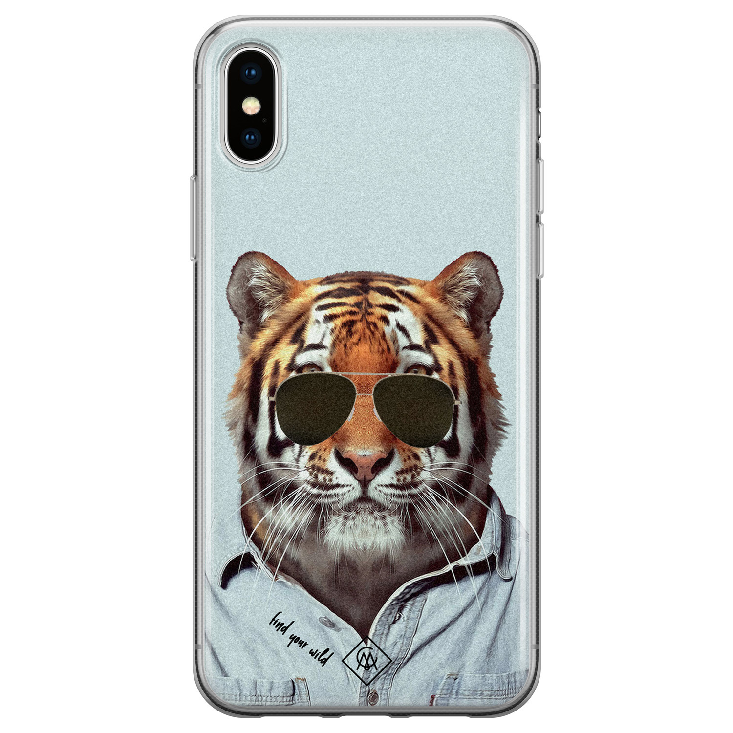 iPhone X/XS siliconen hoesje - Tijger wild