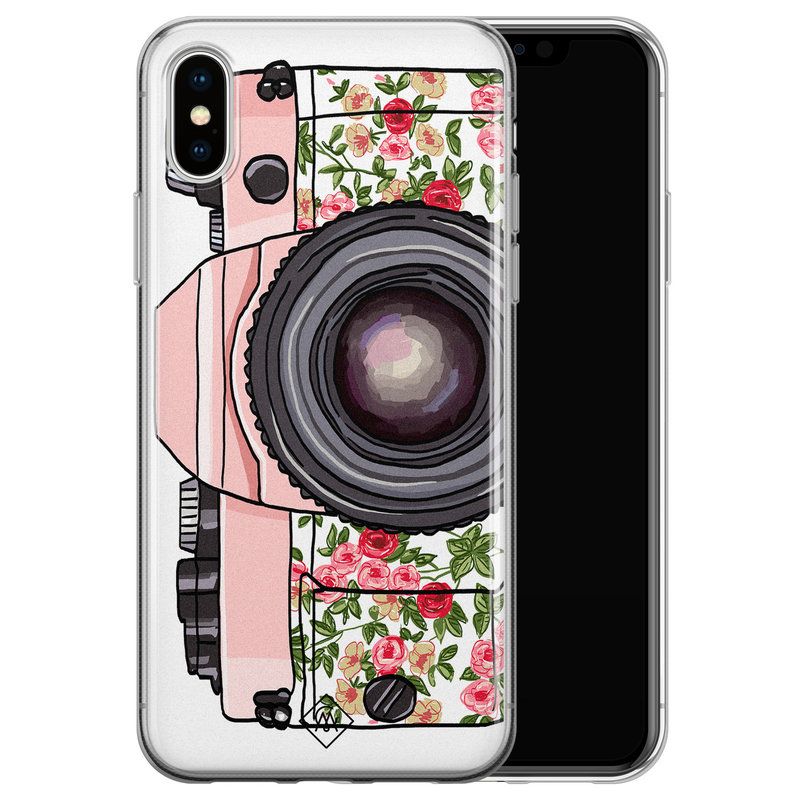 Casimoda iPhone X/XS siliconen telefoonhoesje - Hippie camera