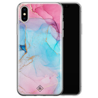 Casimoda iPhone X/XS siliconen hoesje - Marble colorbomb