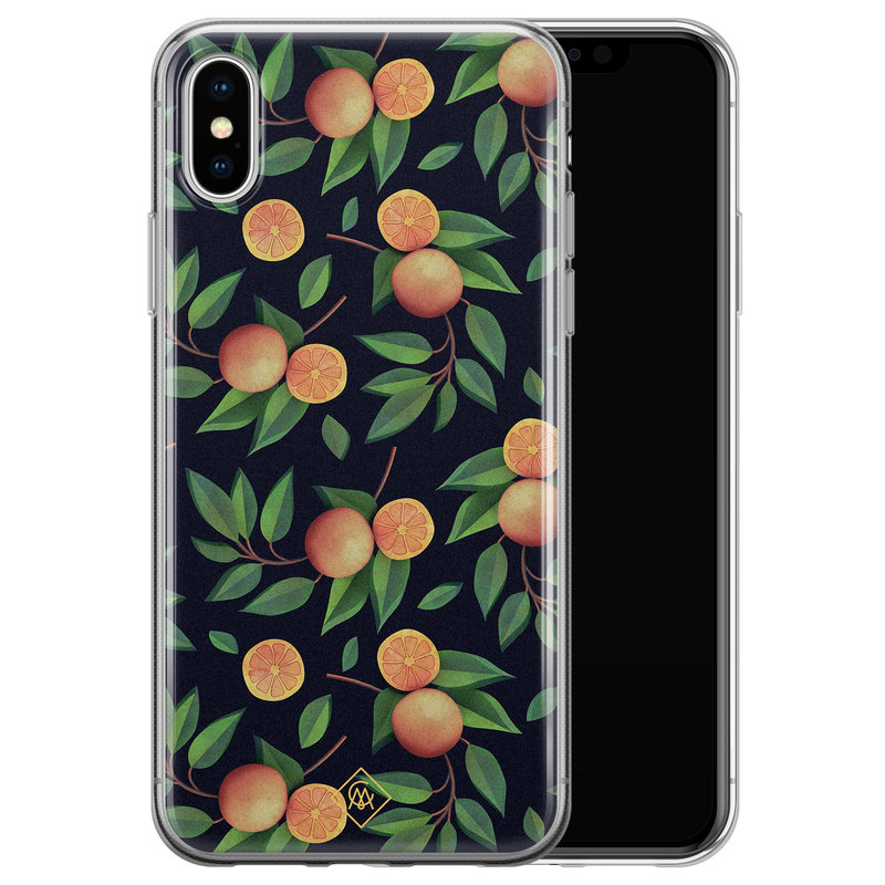 Casimoda iPhone X/XS siliconen hoesje - Orange lemonade