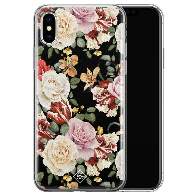 Casimoda iPhone X/XS siliconen hoesje - Flowerpower