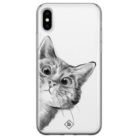 Casimoda iPhone X/XS siliconen hoesje - Peekaboo