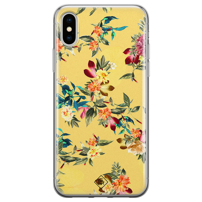 Casimoda iPhone X/XS siliconen hoesje - Floral days