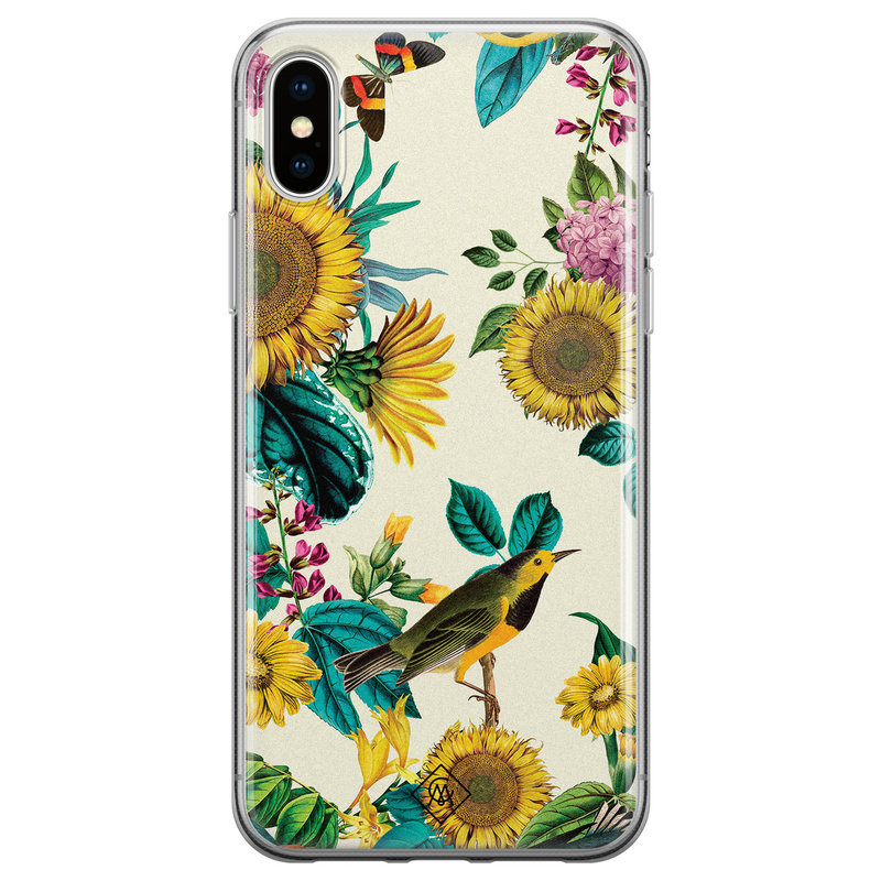 Casimoda iPhone X/XS siliconen hoesje - Sunflowers