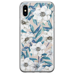 Casimoda iPhone X/XS siliconen hoesje - Touch of flowers
