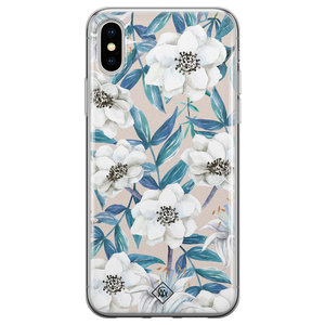 Casimoda iPhone X/XS siliconen telefoonhoesje - Touch of flowers