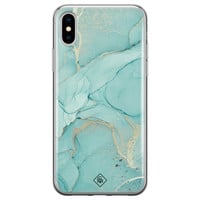 Casimoda iPhone X/XS siliconen hoesje - Touch of mint