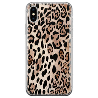 Casimoda iPhone X/XS siliconen hoesje - Golden wildcat