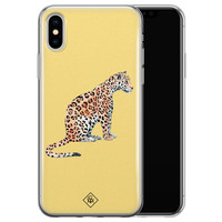 Casimoda iPhone X/XS siliconen hoesje - Leo wild